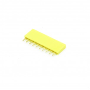 Contact strip 2.54mm straight 1x10, yellow