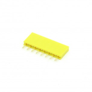 Contact strip 2.54mm, straight 1x8, yellow