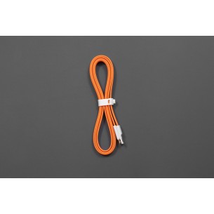 Kabel USB-A/microUSB-B 1,2m, płaski,  pomarańczowy