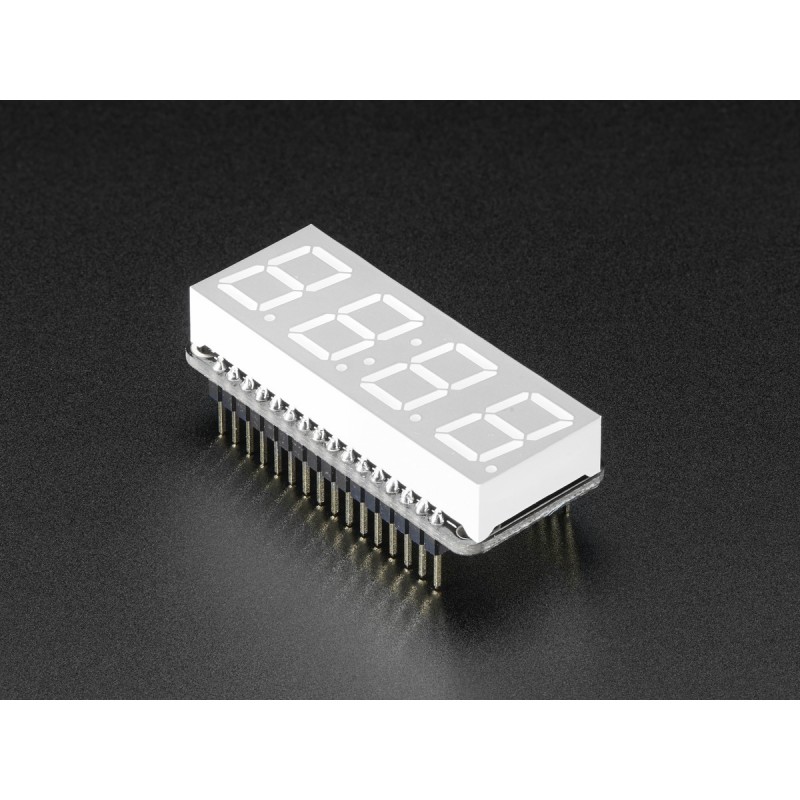 Adafruit 0,56" 4-cyfrowy 7-segmentowy wyświetlacz LED z dodatkowym kontrolerem I2C - biały