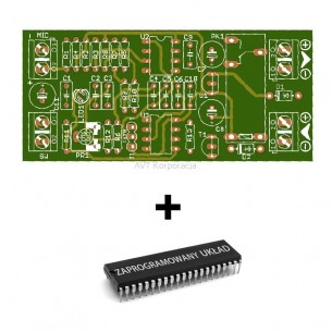 AVT3144 A + - dual function acoustic switch. PCB with programmed layout