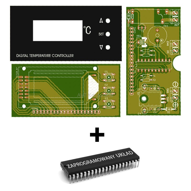 AVT3131 A + - programmed PCB layout and PCBs