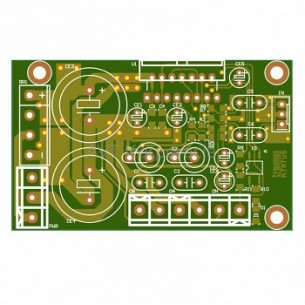 AVT1833 A - 2 x 20W audio power amplifier 8om. Printed circuit board