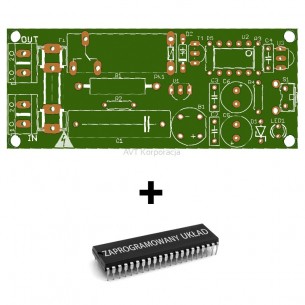 AVT1840 A + - 230V switch controlled by any remote control. PCB with programmed layout