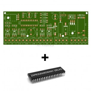 AVT5466 A + - control panel. PCB with programmed layout