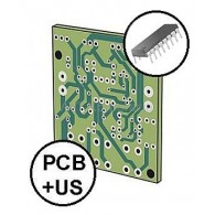 AVT3133 A + - LED lighting controller. PCB with programmed layout