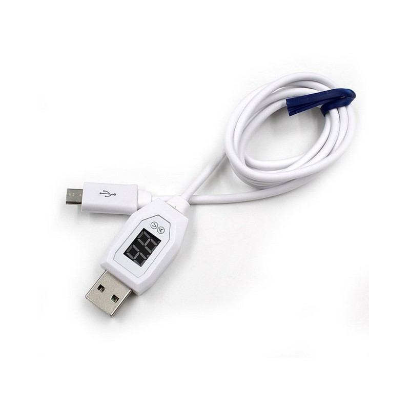 MicroUSB cable with a length of 1 m with a voltage and current meter
