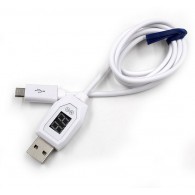 MicroUSB cable with a length of 1 m with a voltage and current meter