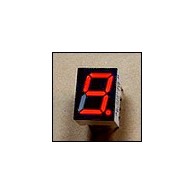 7-segment LED display, 1 digit 9.90mm, ultra red, common cathode