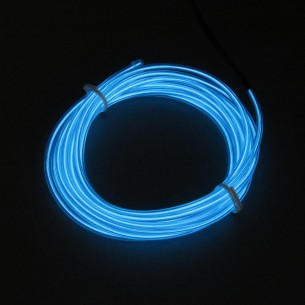 El Wire - a light blue electroluminescent tube, 3 m