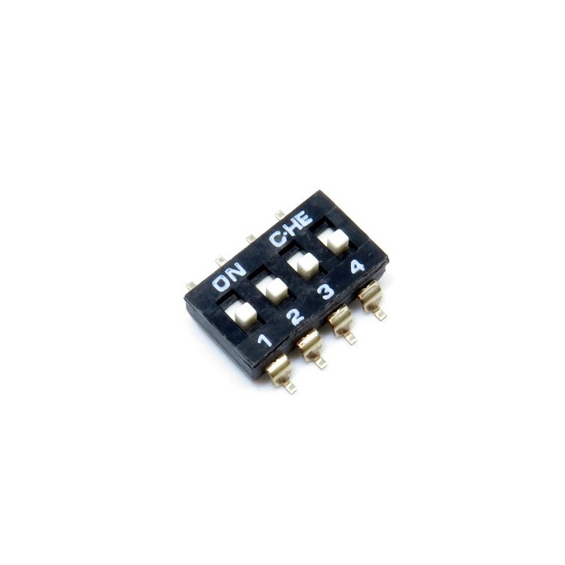 DIP-Switch 4 sections SMD 2.54mm