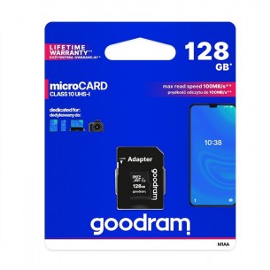 GOODRAM MicroSDHC 128GB class 10 memory card with adapter