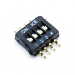 DIP-Switch 4 sections SMD 1.27mm