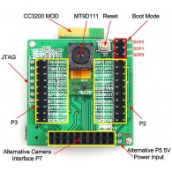 Moduł kamery 2MPx JPEG ArduCAM z układem TI CC3200 WiFi i sensorem MT9D111 - rozkład elementów