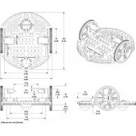 Chassis Romi Chassis Kit - White (technical drawing)