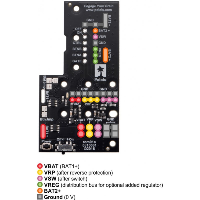 Модуль живлення для Romi Chassis