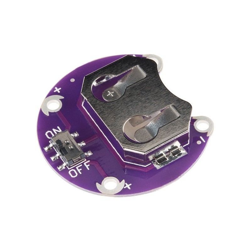 LilyPad Coin Cell Battery Holder - module with a CR2032 battery socket