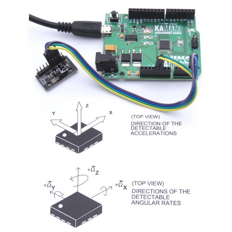 KAmodLSM6DS3 - Accelerometer / Gyroscope Module With LSM6DS3 System ...