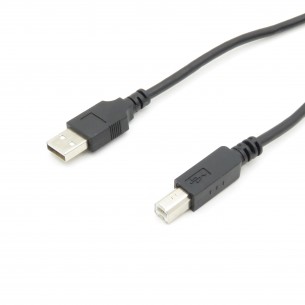 USB A - USB B cable, 1.8 m with a ferrite filter