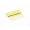 Contact strip 2.54mm straight extended 1x10, yellow