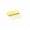 Contact strip 2.54mm straight extended 1x8, yellow