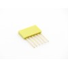 Contact strip 2.54mm straight extended 1x6, yellow