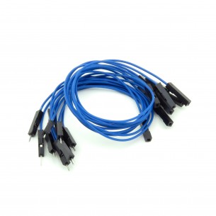 Connecting cables M-F blue 30 cm - 10 pcs