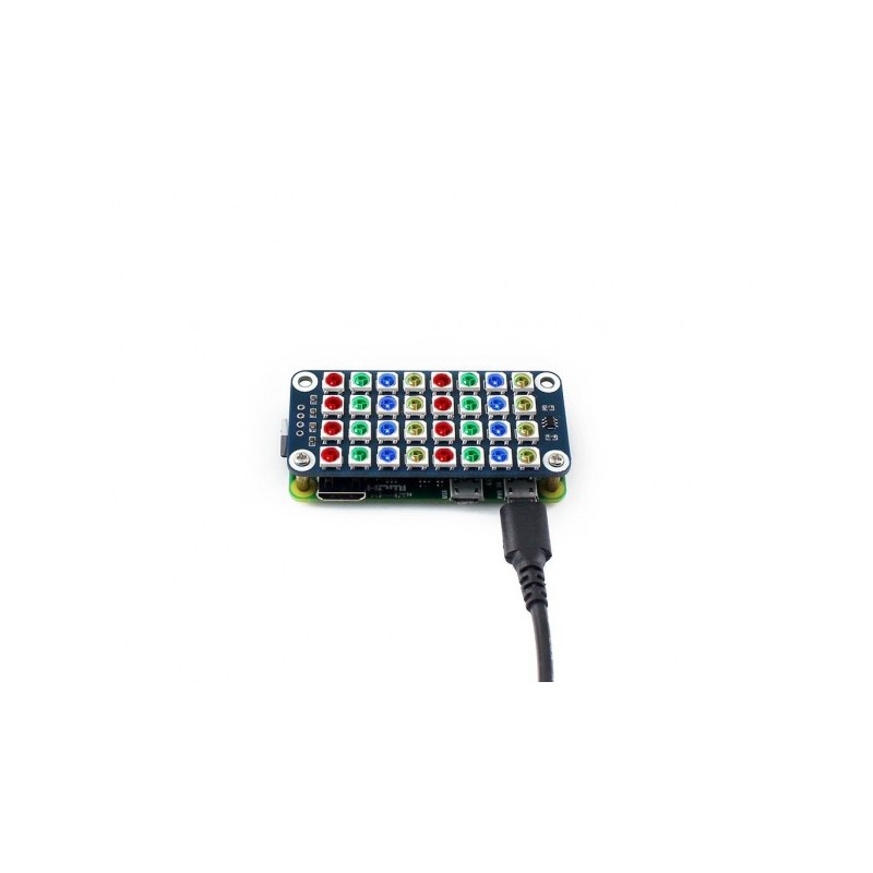 moduł rgb led hat z 4x8 diodami wielokolorowymi do raspberry pi sklep