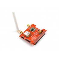 Seeed studio LoRa/GPS HAT - rozszerzenie dla Raspberry Pi - widok z zamontowaną anteną