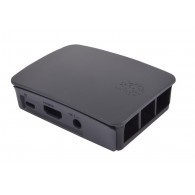 Raspberry Pi 3 housing in black and gray