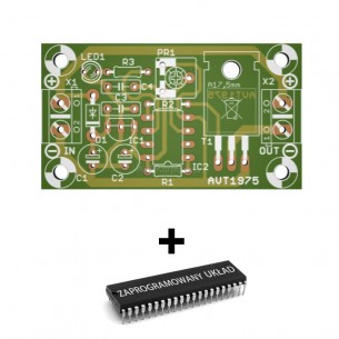 AVT1975 A + - slow brightener for 12V LED strips. PCB and programmed layout