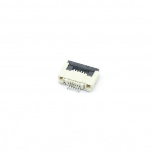ZIF FFC/FPC female connector, 0.5mm pitch, 6 pin, bottom contact, horizontal
