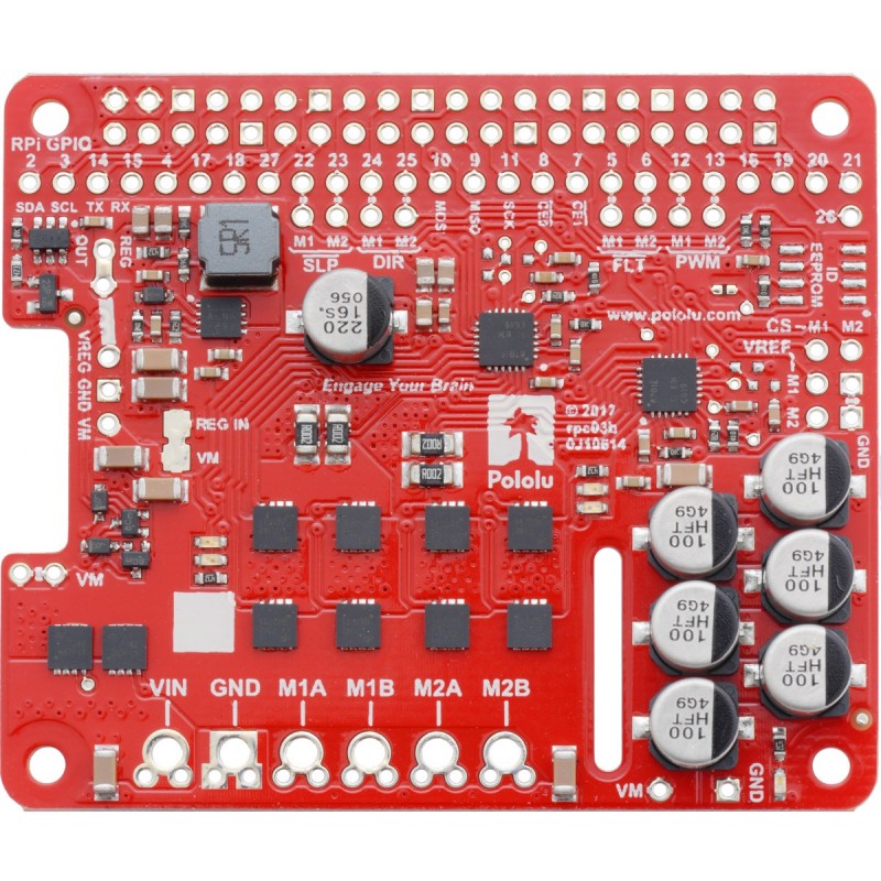 Pololu Dual G2 Motor Driver 24v14 - подвійний драйвер двигуна постійного струму для Raspberry Pi