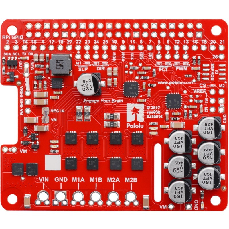 Pololu Dual G2 Motor Driver 18v18 - Подвійний драйвер двигуна постійного струму для Raspberry Pi
