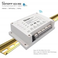 Sonoff 4CH Pro - 4-kanałowy przełącznik Wi-Fi/433MHz