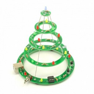 AVT1988 B - animated Christmas tree LED 3D. Self-assembly set
