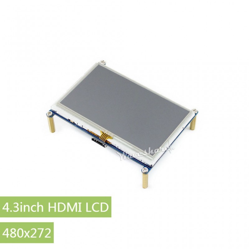 Waveshare kolorowy ekran HDMI LCD 4,3" 480 x 272 z panelem dotykowym dla Raspberry Pi