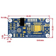 Waveshare overlay for Raspberry Pi mini computer with GSM, GPRS, GNSS and Bluetooth