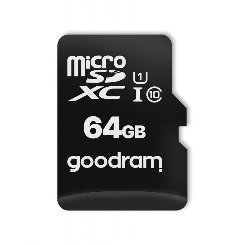 Карта памяти microSDXC Class10 на 64 ГБ + адаптер - GOODRAM M1AA-0640R12
