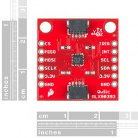 Module with 3-axis magnetometer MLX90393 - with Qwiic connector - dimensions