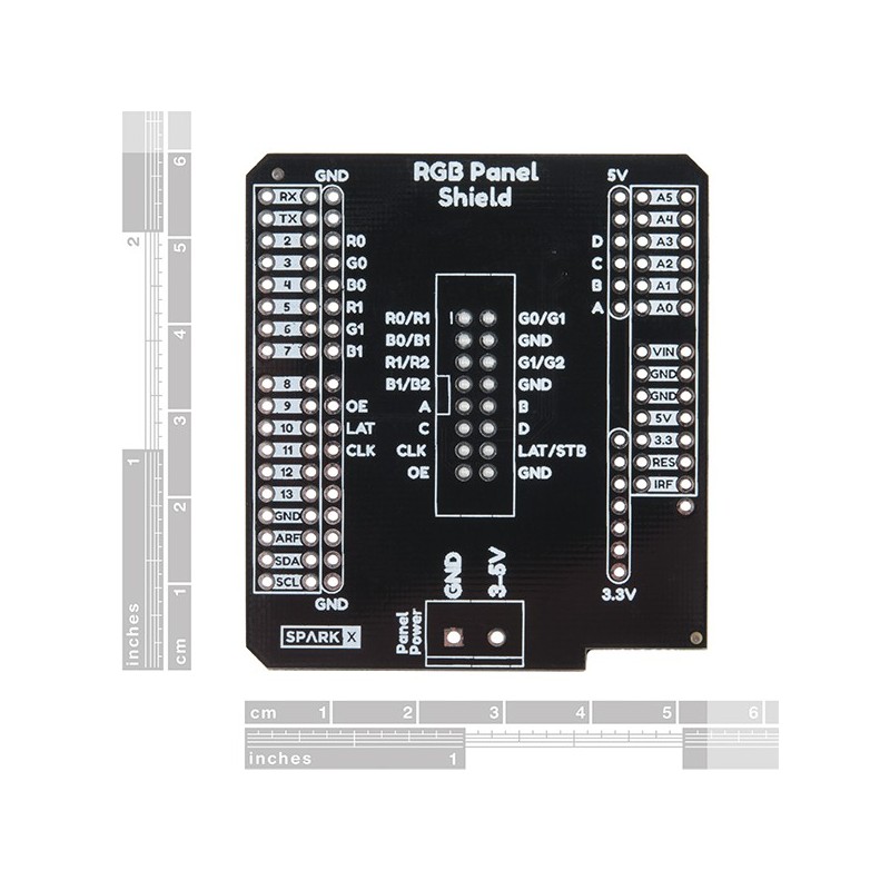 RGB Panel Shield - an extension for Arduino to control LED displays ...