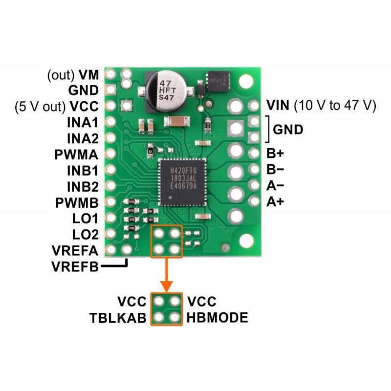 TB67H420FTG Dual / Single Motor Driver Carrier - DC motor driver ...