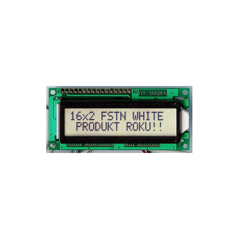 LCD-PC-1602A-FHW K/W-1L E6 C – wyświetlacz alfanumeryczny 16x2