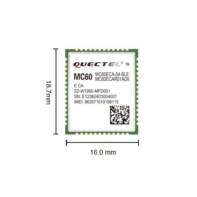 Quectel MC60ECA-04-BLE – це модуль, що поєднує технології GSM/GPRS/GNSS та BT 4.