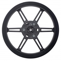 Black Polol wheels 80x10mm for 3mm and 4mm shafts
