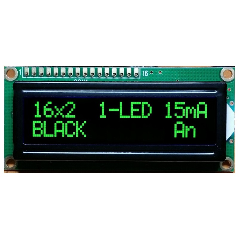 LCD-PC-1602An-DIG G / KK-1L E6 C - 16x2 alphanumeric display