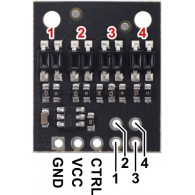 QTR-HD-04A - module with 4 reflectance sensor with analog output