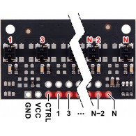 QTRX-MD-04RC - moduł z 4 czujnikami odbiciowymi z wyjściem RC (cyfrowym)