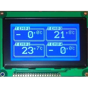 Graphic display LCD-PG-128064D-BIW W / B-E6