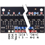 QTRX-HD-31A - module with 31 reflectance sensor with analog output